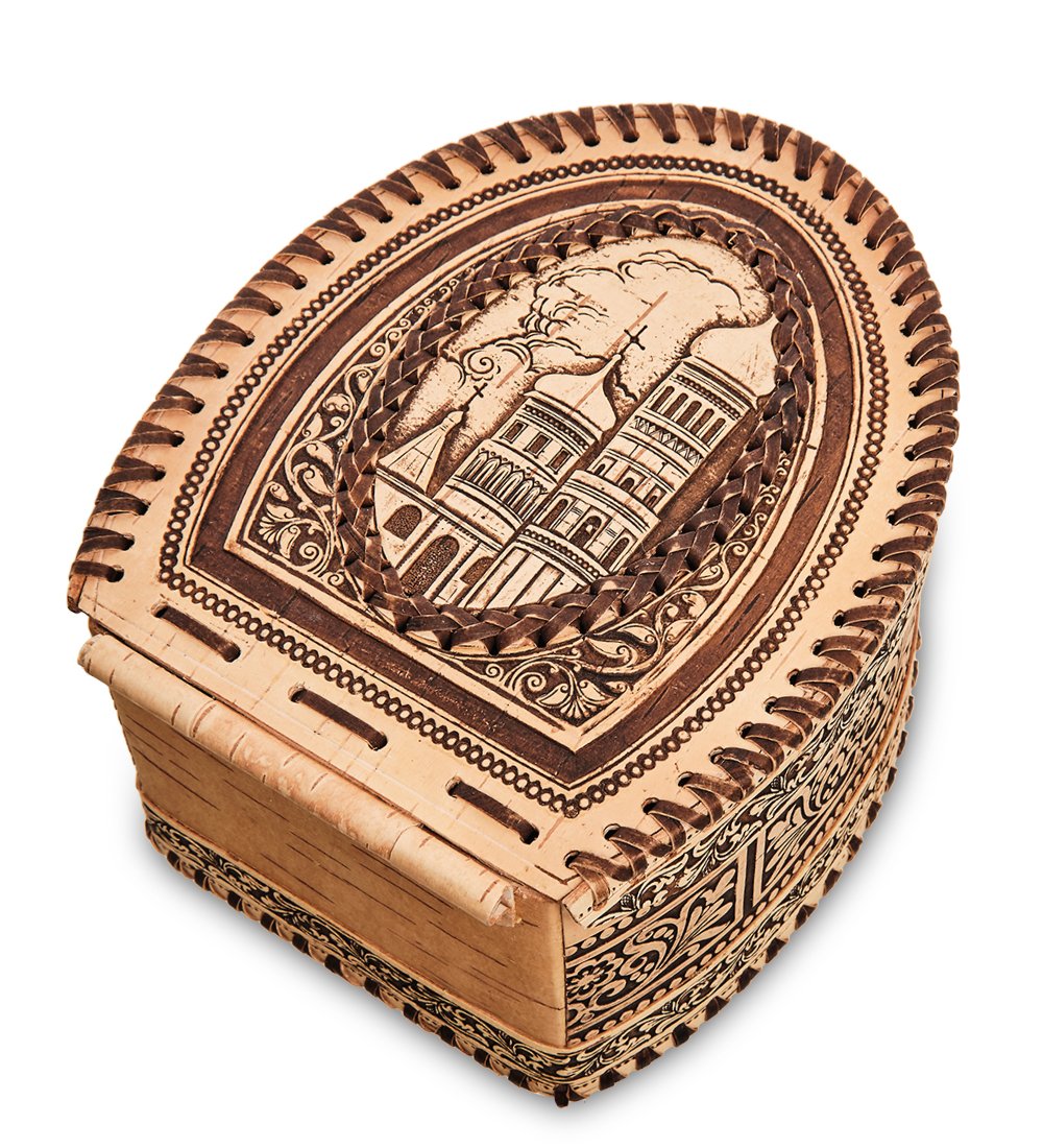 

Шкатулка Собор Пресвятой Троицы (береста), Коричневый, AT2161528