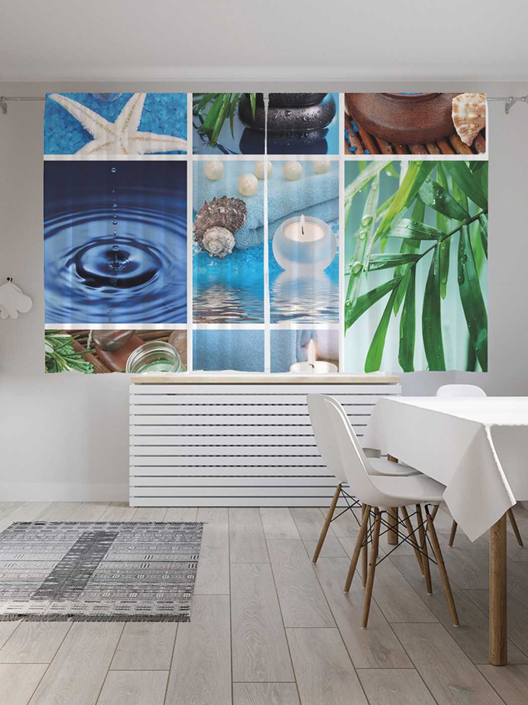 фото Классические шторы joyarty "массажный рай", серия oxford delux, 2 полотна 145x180 см