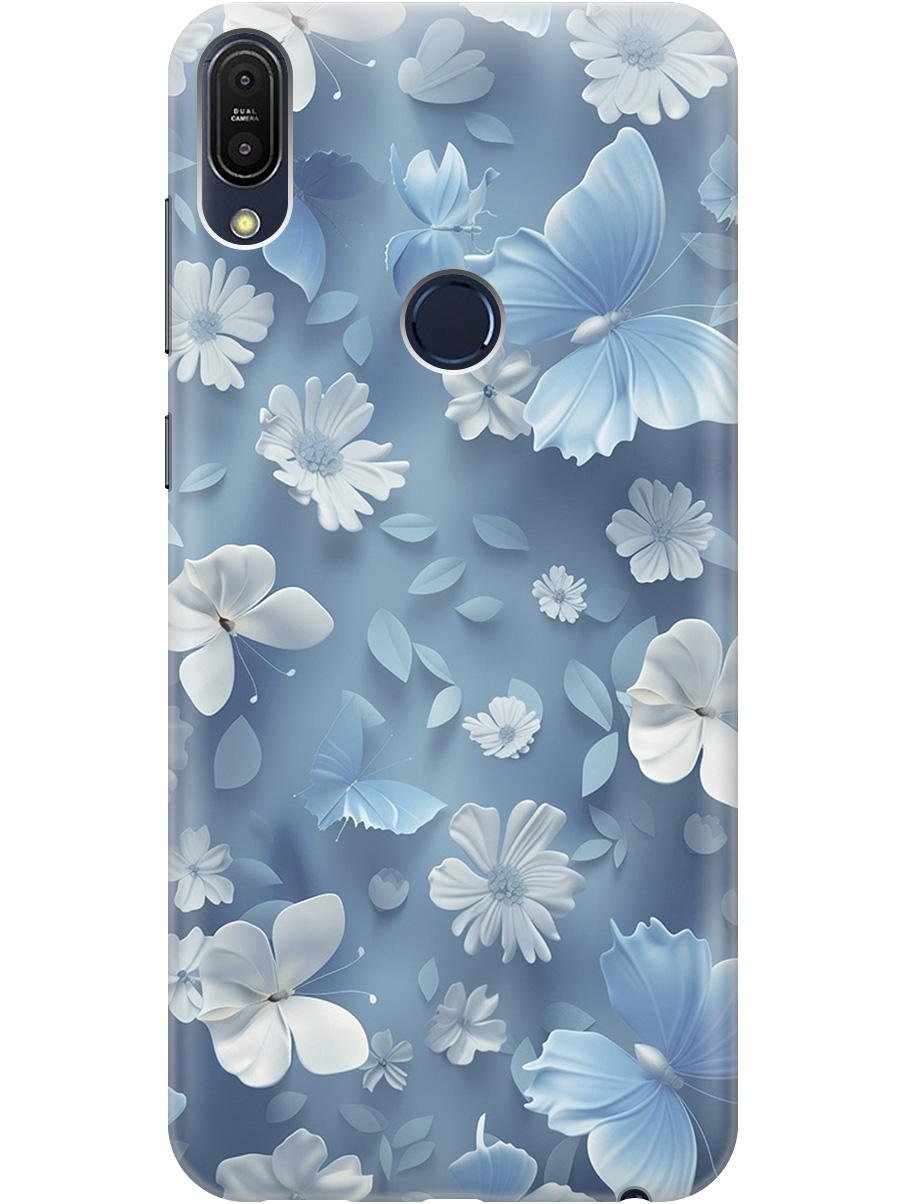 

Силиконовый чехол на Asus Zenfone Max Pro M1 (ZB602KL) с принтом "Голубые бабочки", Прозрачный;белый;голубой, 719182710