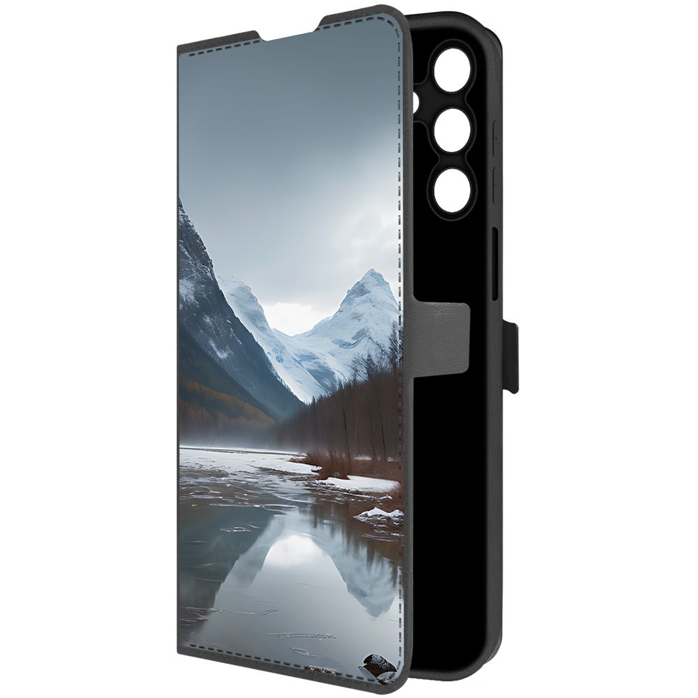 

Чехол-книжка Krutoff Eco Book для Samsung Galaxy A15 4G (A155) Весенняя оттепель (черный)