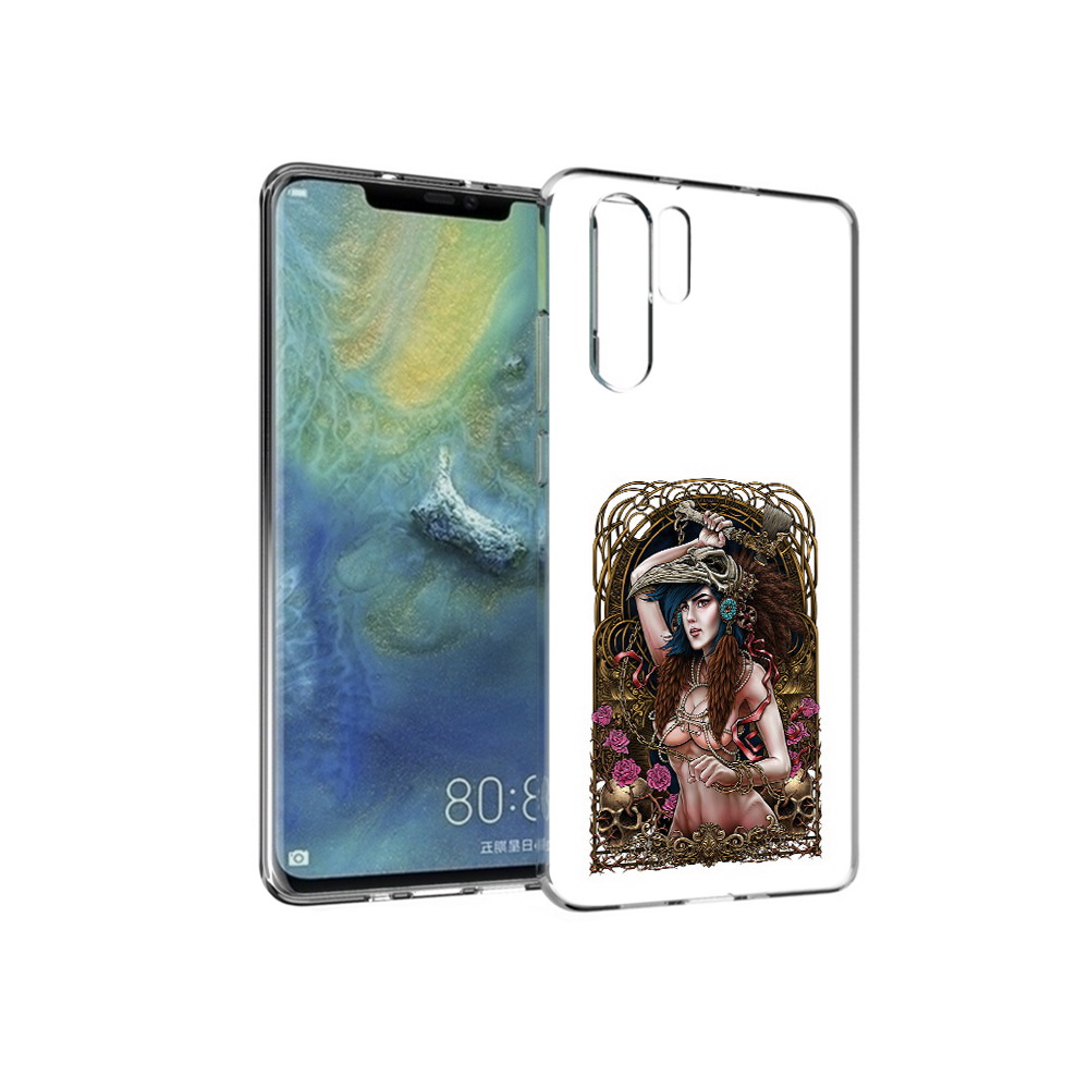 

Чехол MyPads Tocco для Huawei P30 Pro красивая девушка рисунок, Прозрачный, Tocco