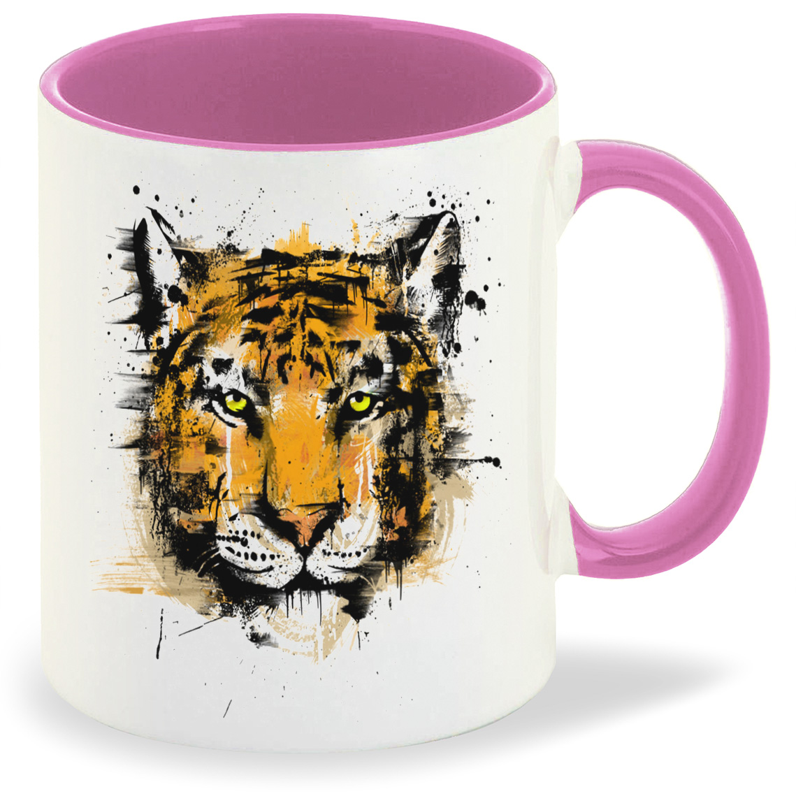

Кружка CoolPodarok Животные Краски Тигр Рисунок, Животные Краски Тигр Рисунок