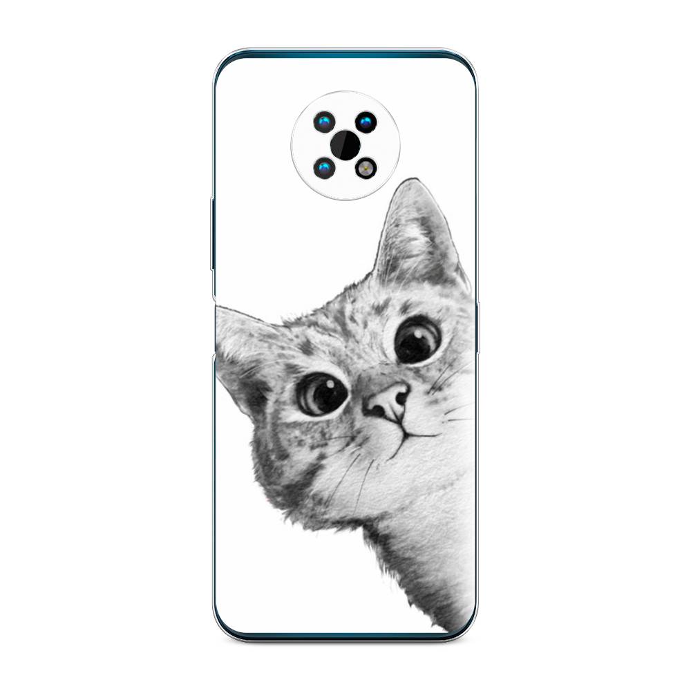 фото Чехол awog "кот рисунок черно-белый" для nokia g50