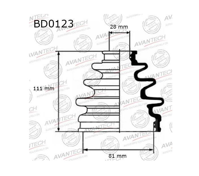 

Пыльники привода AVANTECH bd0123