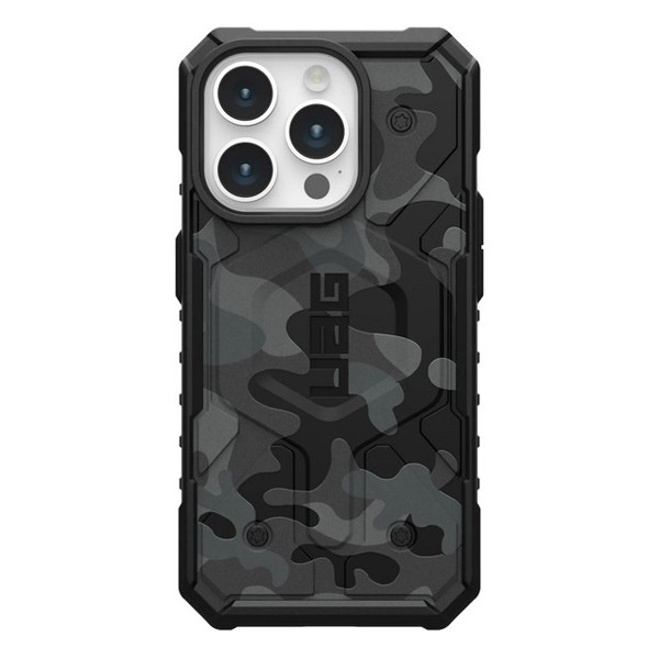 

Чехол UAG Pathfinder SE с Magsafe для iPhone 15 Pro темный камуфляж (Midnight Camo), Серый;черный, Pathfinder SE с MagSafe