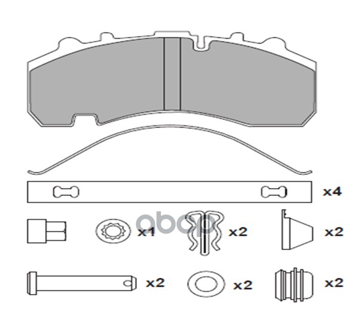 Колодки тормозные WVA29307/29216/29270/29167 с р/к \ BPW/KNORR/SN7 31010025