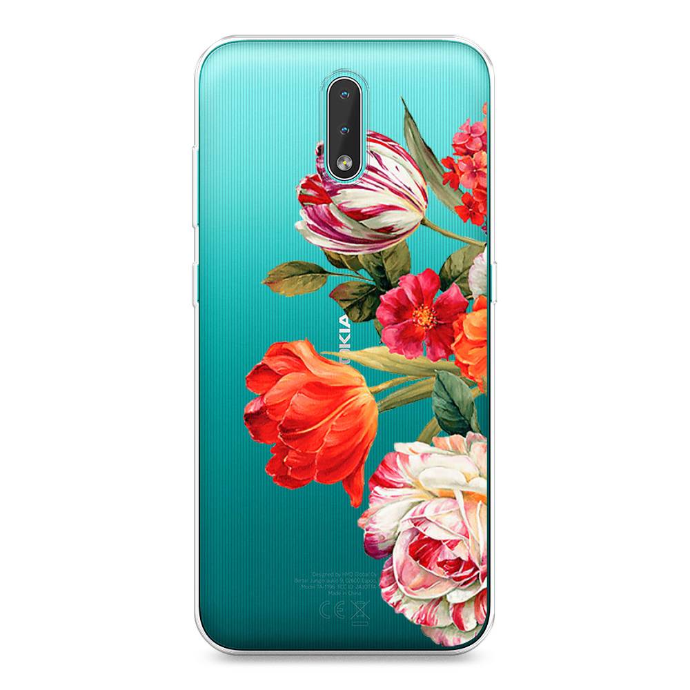 

Чехол Awog на Nokia 2.3 / Нокиа 2.3 "Весенний букет", Красный;розовый;зеленый, 123250-8
