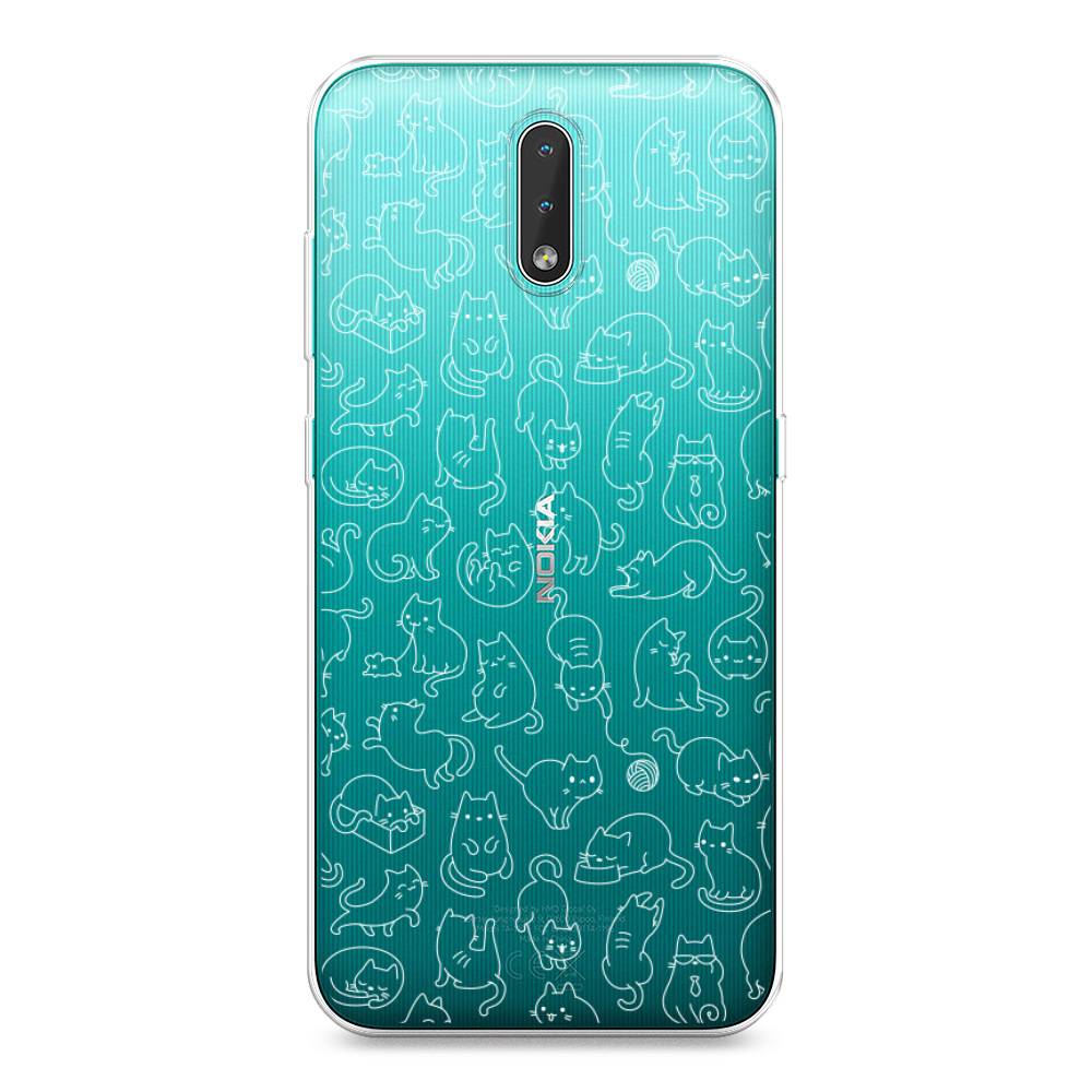 

Чехол Awog на Nokia 2.3 / Нокиа 2.3 "Шкодливые котики", Черный;белый;серый, 123250-2