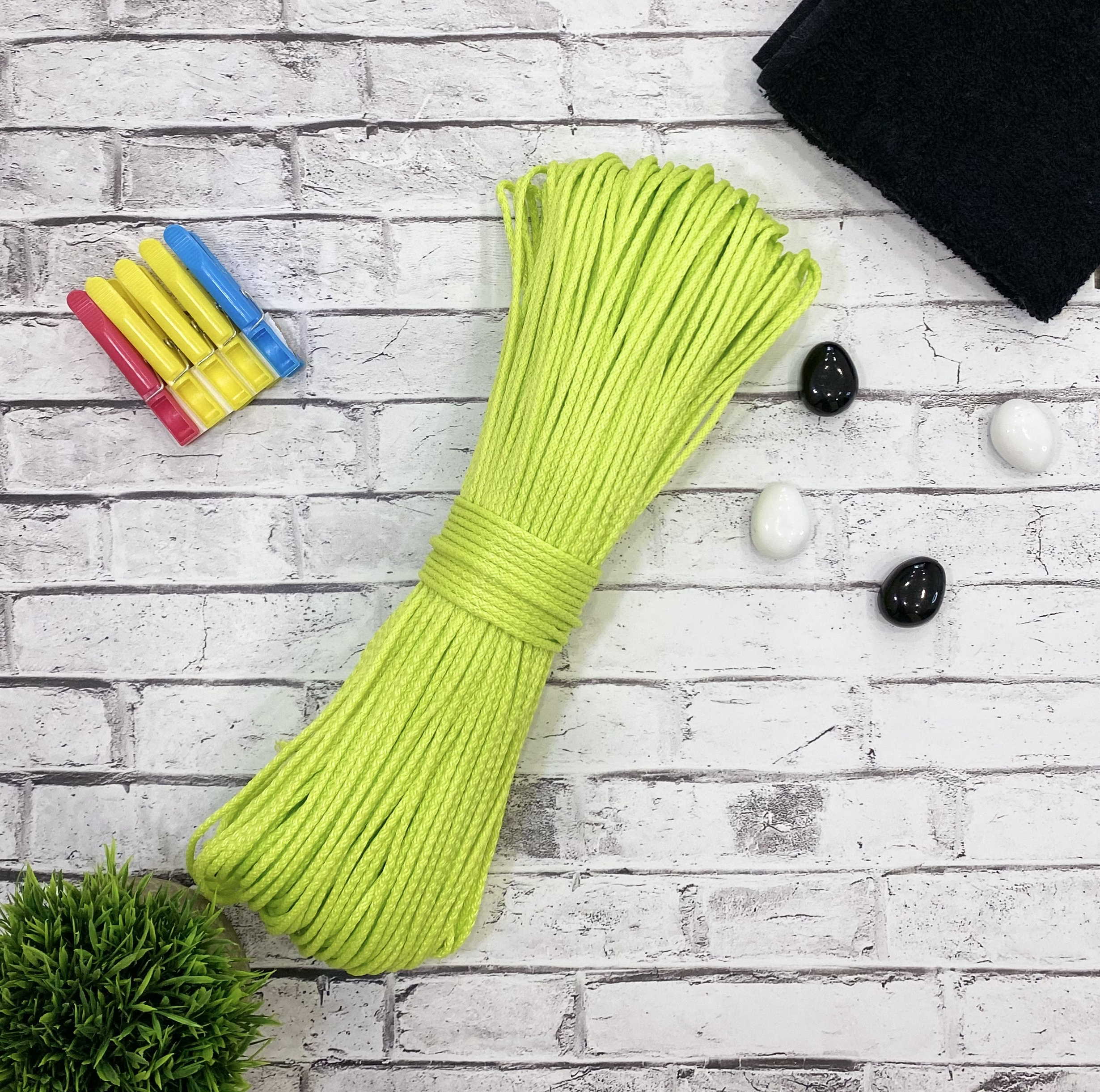 Бельевая веревка Osttex 4мм 100м ШПТ салатовый