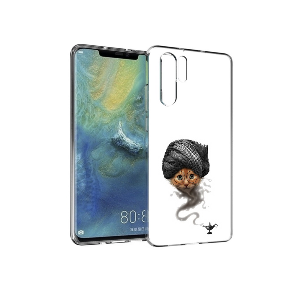 

Чехол MyPads Tocco для Huawei P30 Pro кот джин, Прозрачный, Tocco