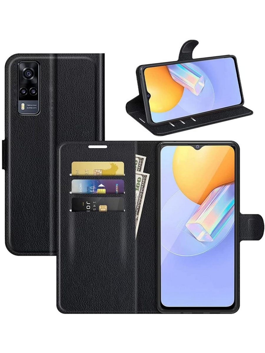 

Чехол Wallet для смартфона Vivo Y31 черный