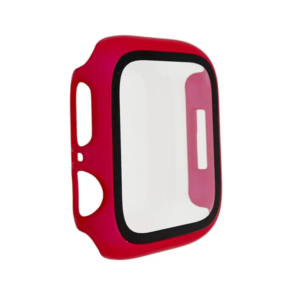 Чехол и защитное стекло Qvatra для Apple Watch Series 7/8 45 мм красный