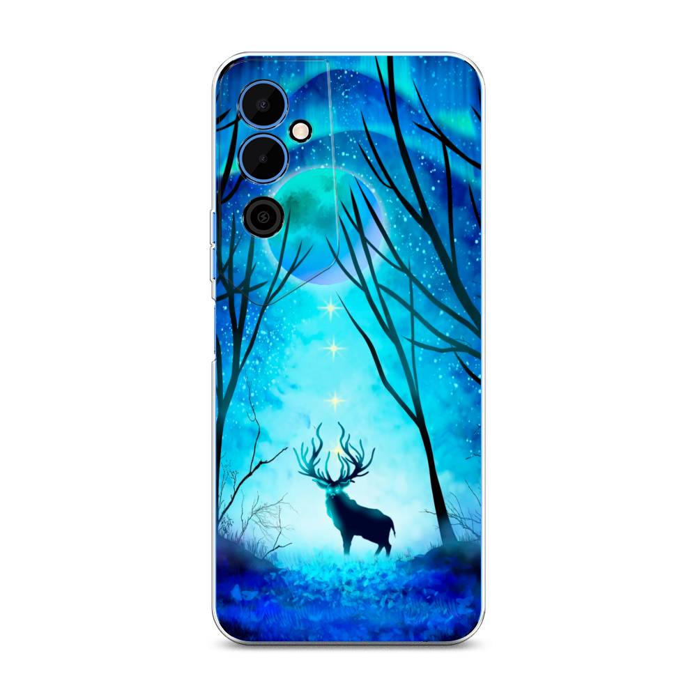 

Чехол на Tecno Pova Neo 2 "Олень северное сияние", Синий;черный;голубой, 302450-1