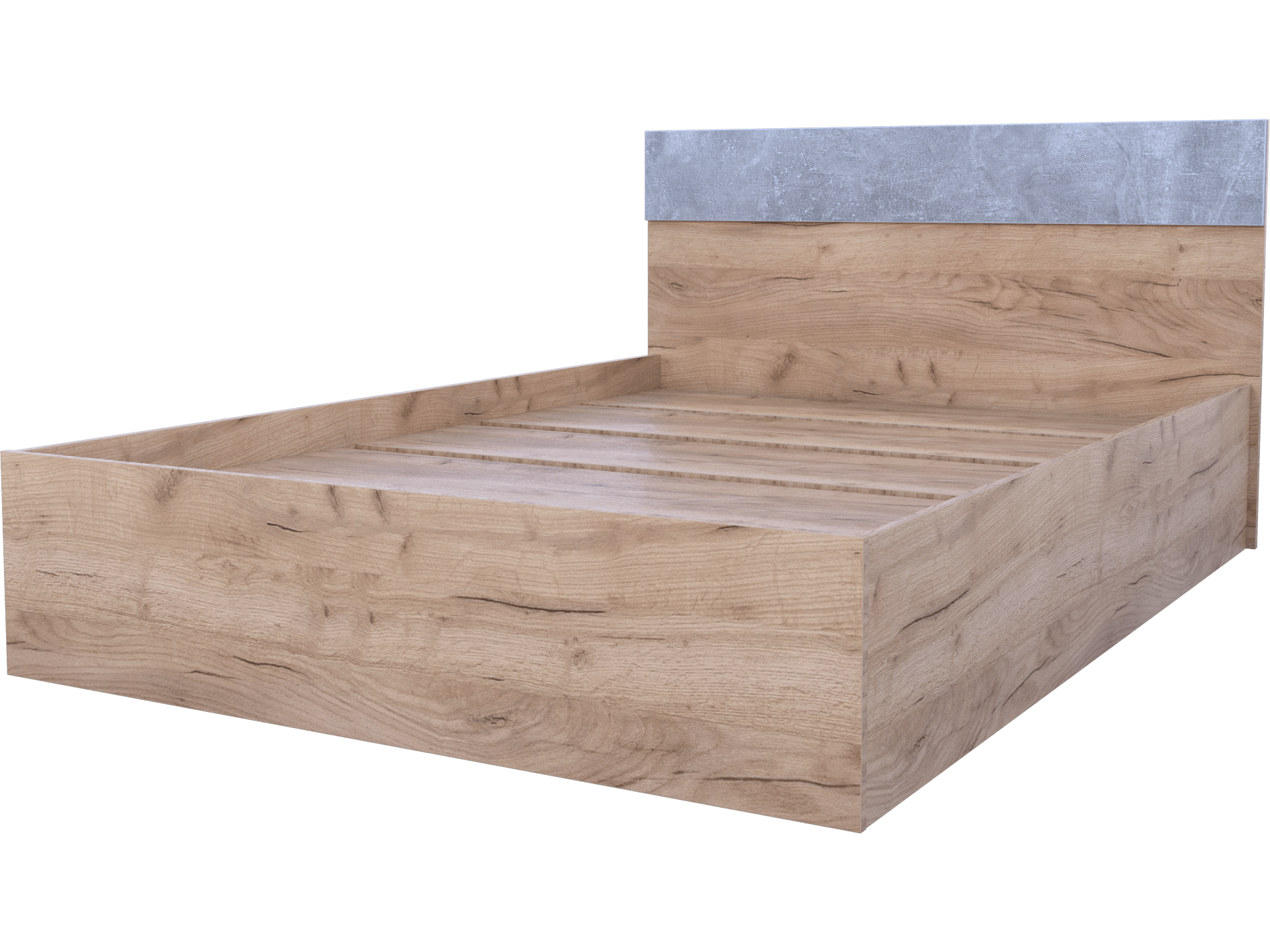 

Оризона NEW Кровать с ЛДСП основанием 160 Дуб крафт/Бетон (Дуб Крафт / Бетон)