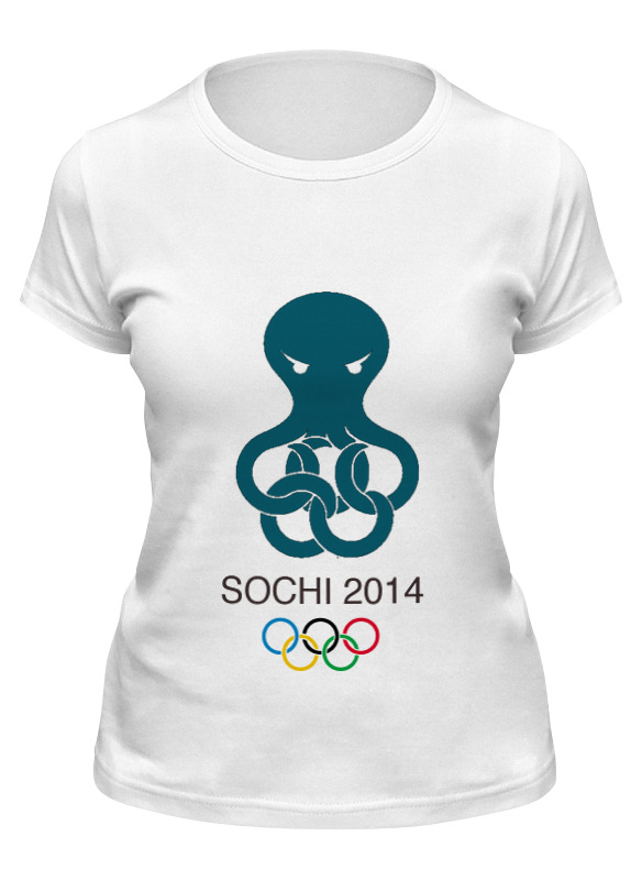 Футболка женская Printio Сочи 2014 белая 2XL
