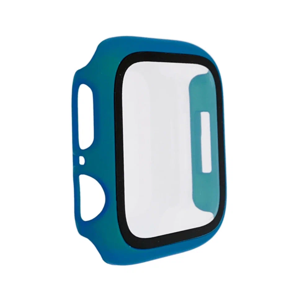 Чехол и защитное стекло Qvatra для Apple Watch Series 7/8 41 мм синий