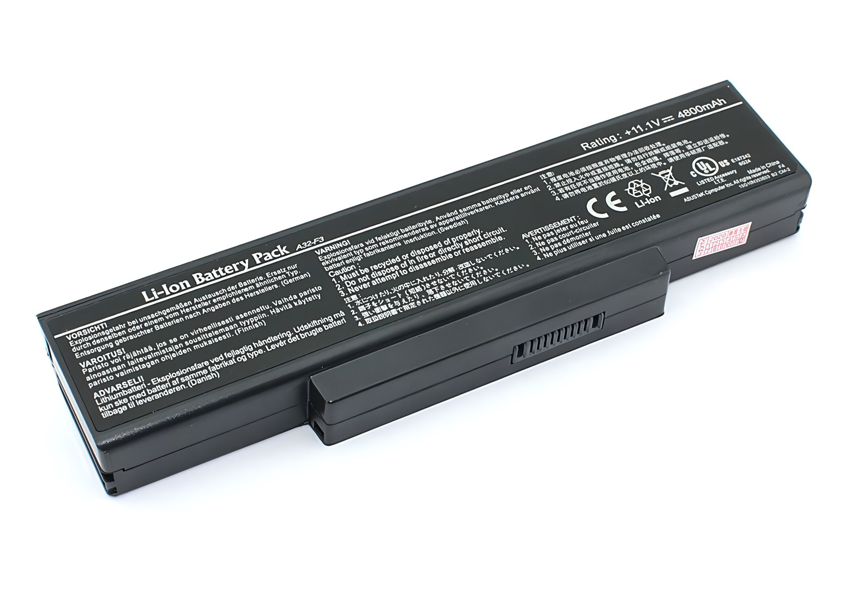 

Аккумулятор для ноутбука Asus F3 M51 (11.1V 4000mAh) ORG A32-F3 A33-F3 70R-NIC1B1000Y