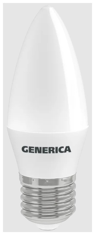 

Лампа светодиодная C35 10Вт свеча 3000К E27 230В GENERICA LL-C35-10-230-30-E27-G