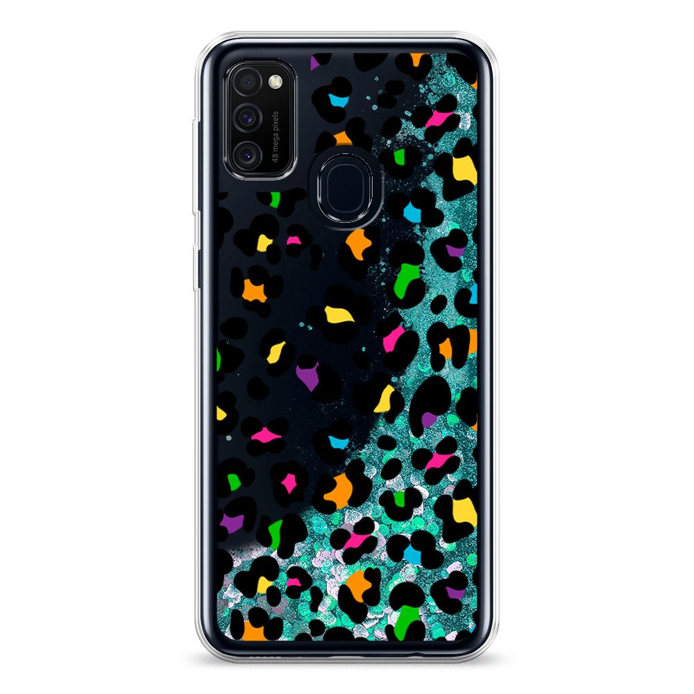 

Жидкий чехол с блестками "Яркий леопард" на Samsung Galaxy M21, 29795-1