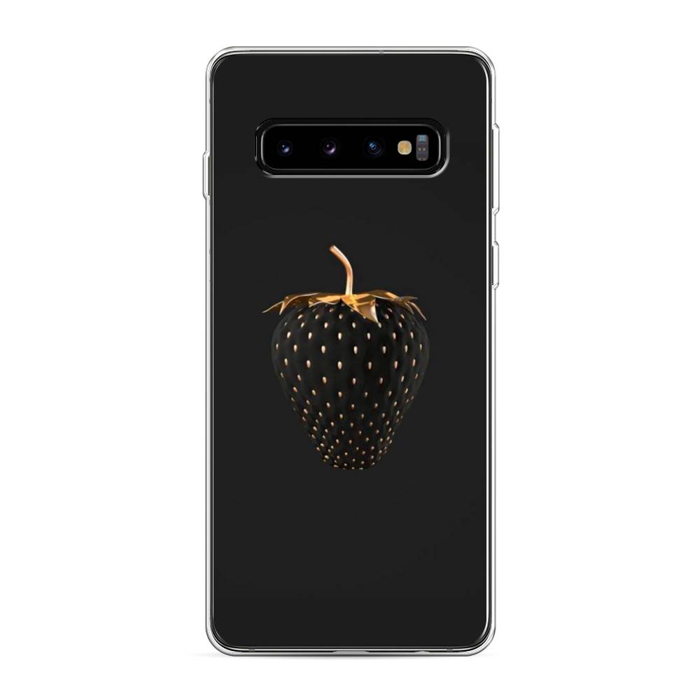 

Чехол Awog на Samsung Galaxy S10 "Черно-золотая клубника", Разноцветный, 27050-10