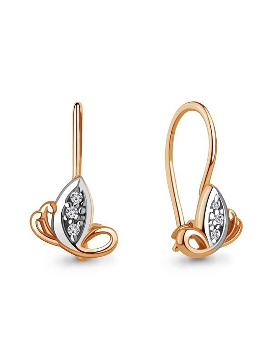 

Серьги из золота TEO MAORI 845052А.1, фианит, 845052А.1