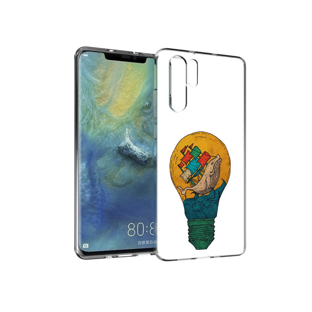 Чехол MyPads Tocco для Huawei P30 Pro кит в лампочке с парусами