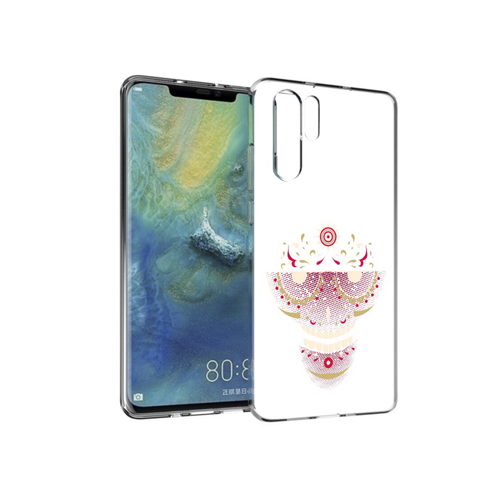 

Чехол MyPads Tocco для Huawei P30 Pro карнавальный скелет абстракция, Прозрачный, Tocco