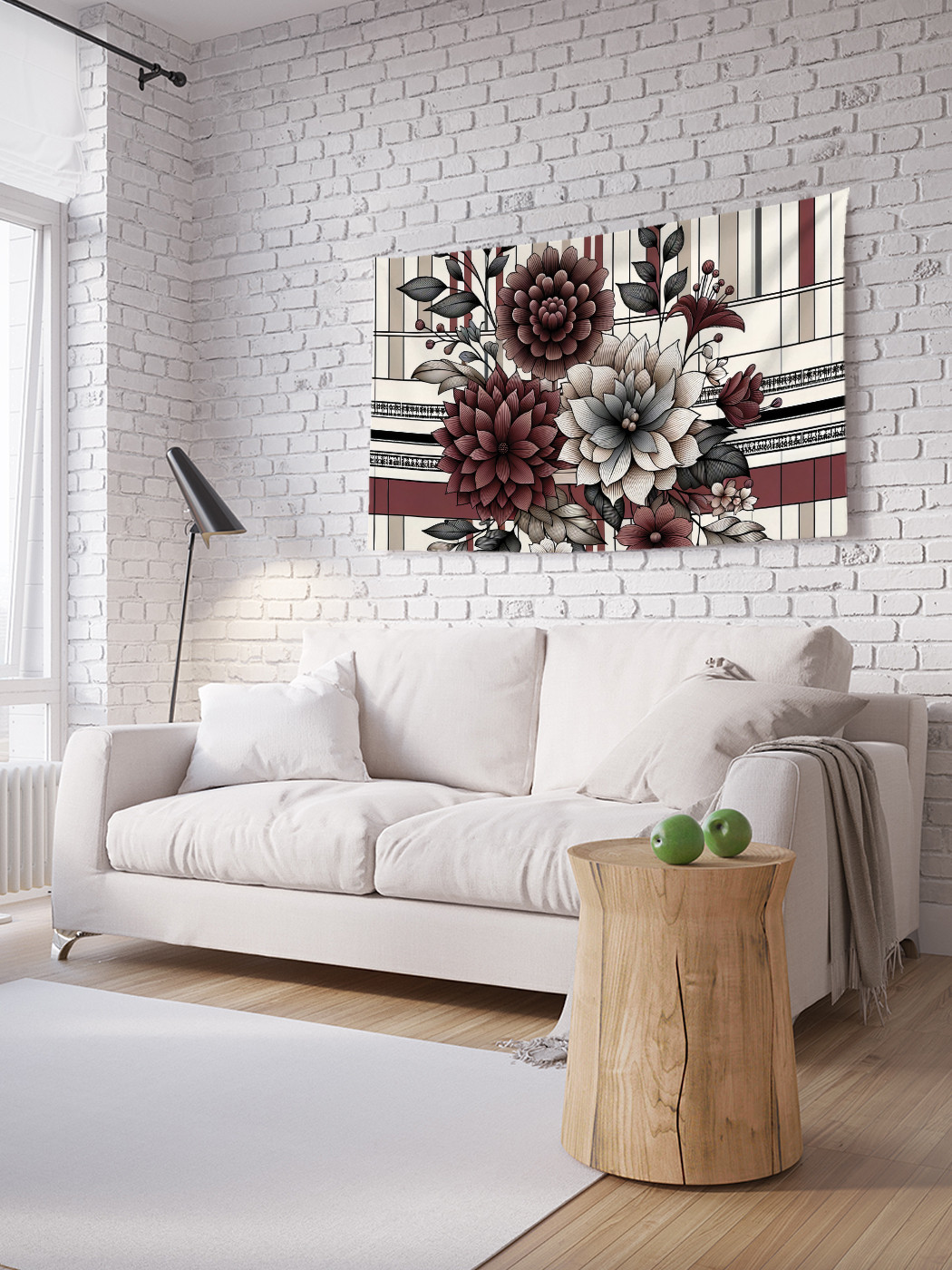 

Фотопанно JoyArty Цветы и полосы 100х150, tpg_sd2949_100x150