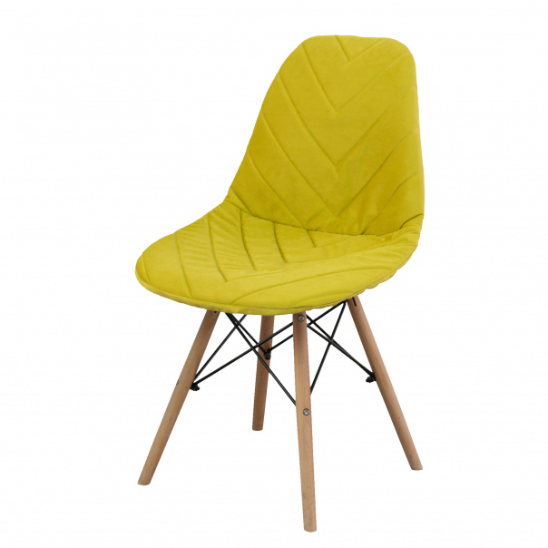 фото Чехол на стул eames dsw из велюра chiedocover, 40х46, елка, желтый