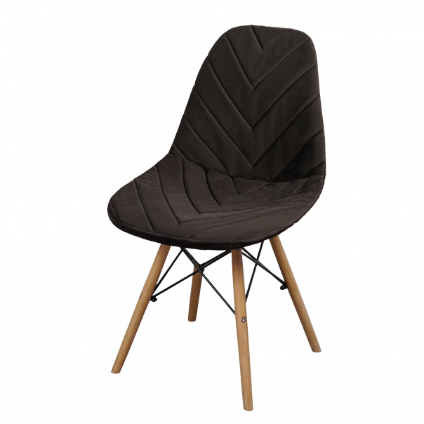 

Чехол на стул Eames DSW из велюра CHIEDOCOVER, 40х46, елка, темно-коричневый, EAMES03