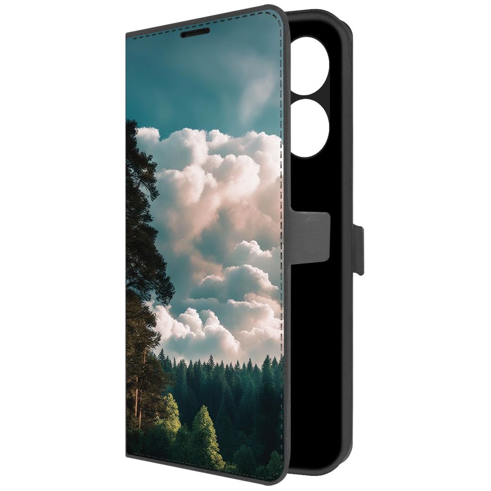 

Чехол-книжка Krutoff Eco Book для Tecno Spark 10 Облачно (черный)