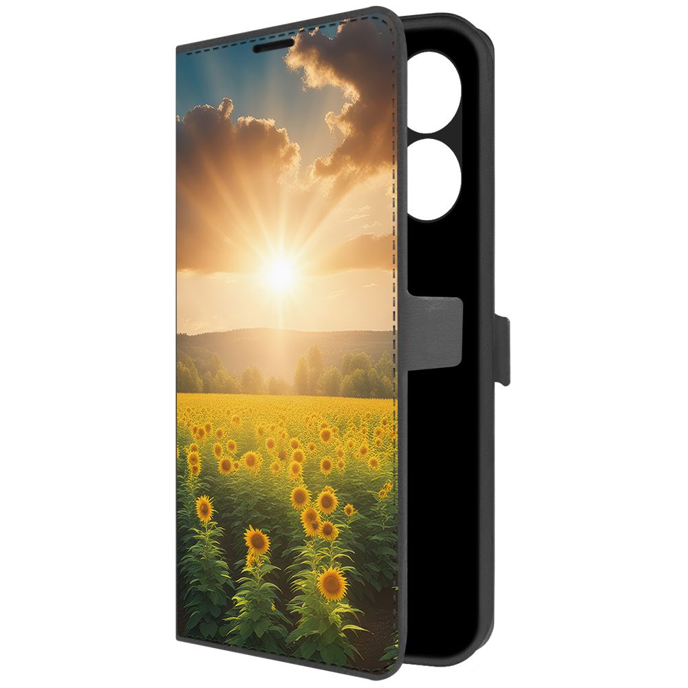 

Чехол-книжка Krutoff Eco Book для Tecno Spark 10 Солнечно (черный)