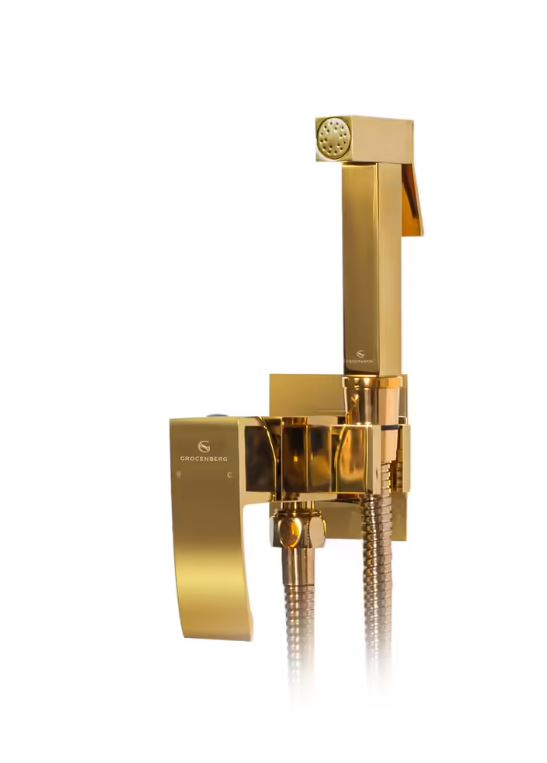 Гигиенический душ скрытого монтажа Grocenberg GB007GO золото