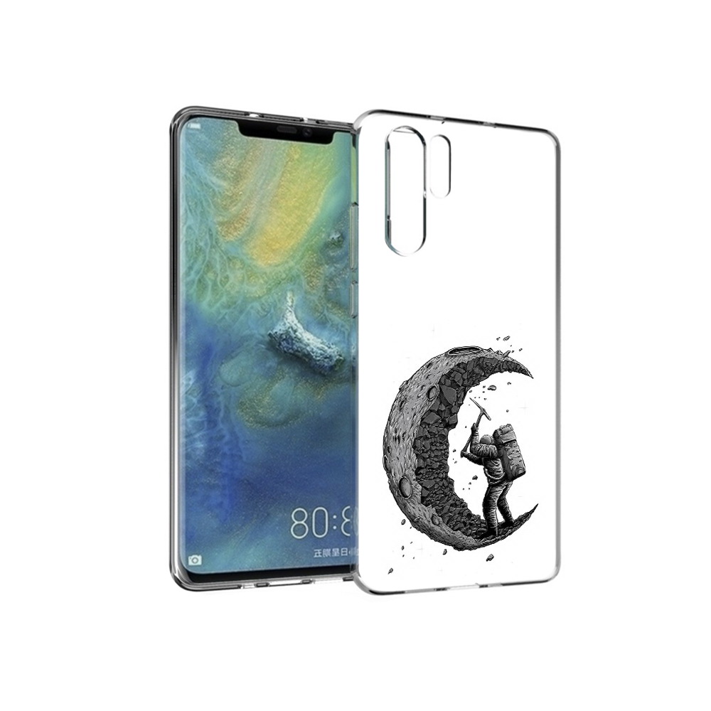 

Чехол MyPads Tocco для Huawei P30 Pro камненная луна, Прозрачный, Tocco