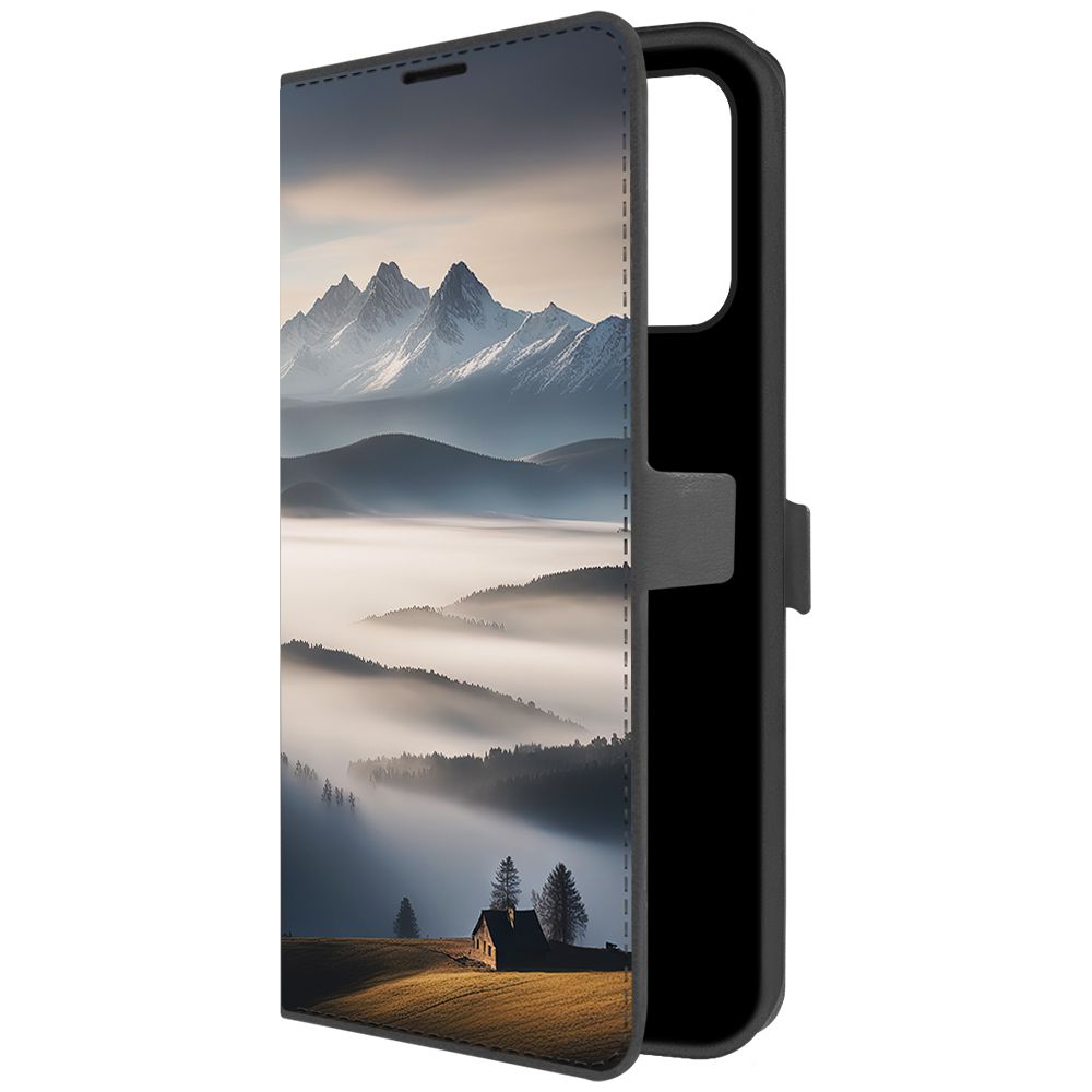 

Чехол-книжка Krutoff Eco Book для Xiaomi Redmi Note 10S Туман (черный)