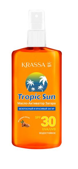 фото Масло-активатор загара krassa tropic san spf-30, 150 мл