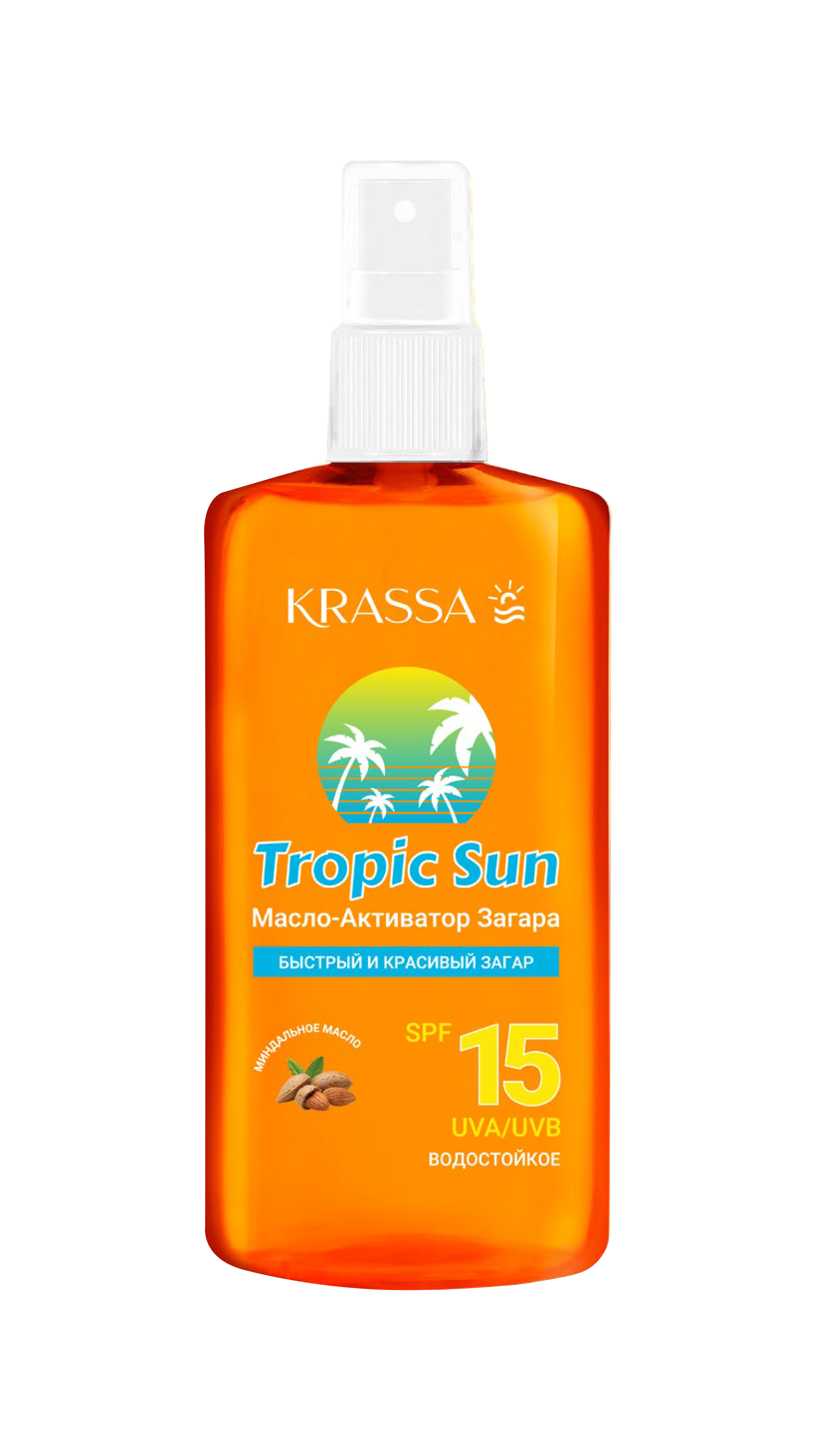 Масло-активатор загара KRASSA Tropic San SPF-15, 150 мл масло водостойкое floresan активатор загара spf 20 150 мл