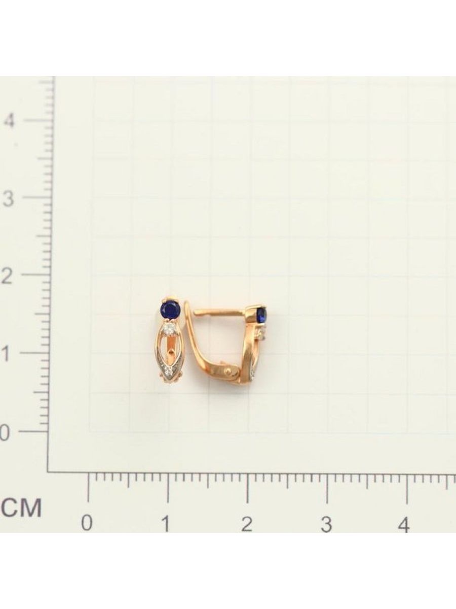 

Серьги из золота TEO MAORI 8СргЛ03бц-синФз585, фианит, 8СргЛ03бц-синФз585