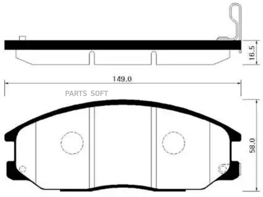 

Тормозные колодки HSB дисковые HP4007
