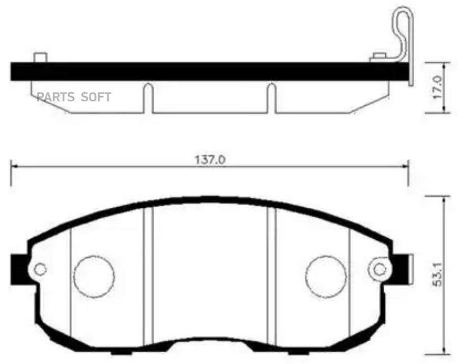 

Тормозные колодки HSB дисковые HP3012