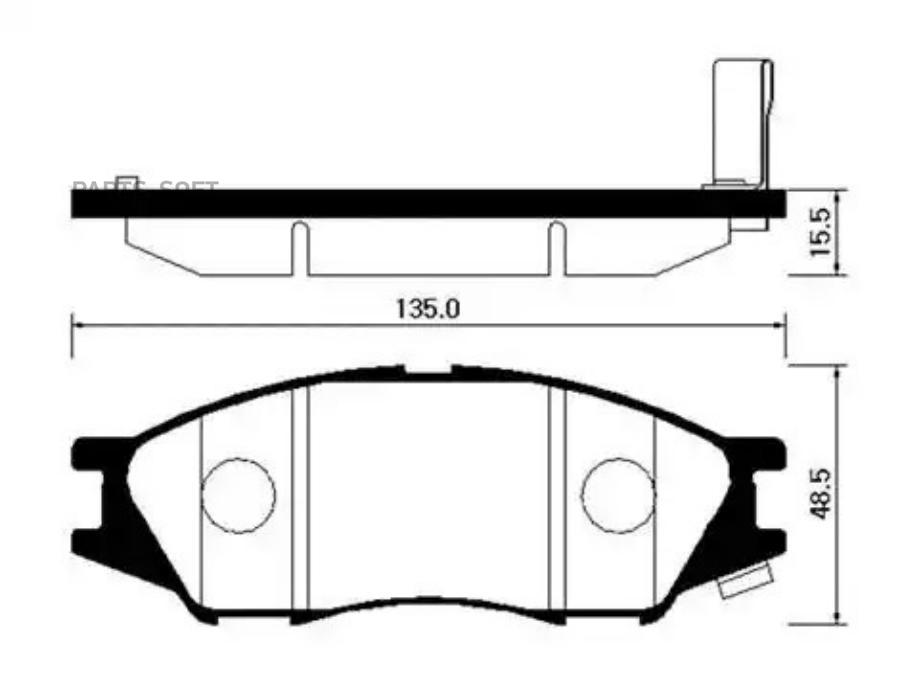 Тормозные колодки HSB дисковые HP3004