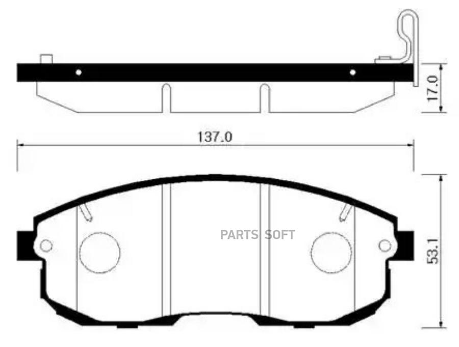 

Тормозные колодки HSB дисковые HP3001