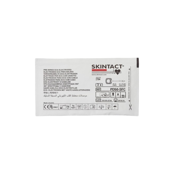 фото Электроды для экг однораз d 22 н/тк, тв.гель, неонат, skintact pd50-sfc, 3