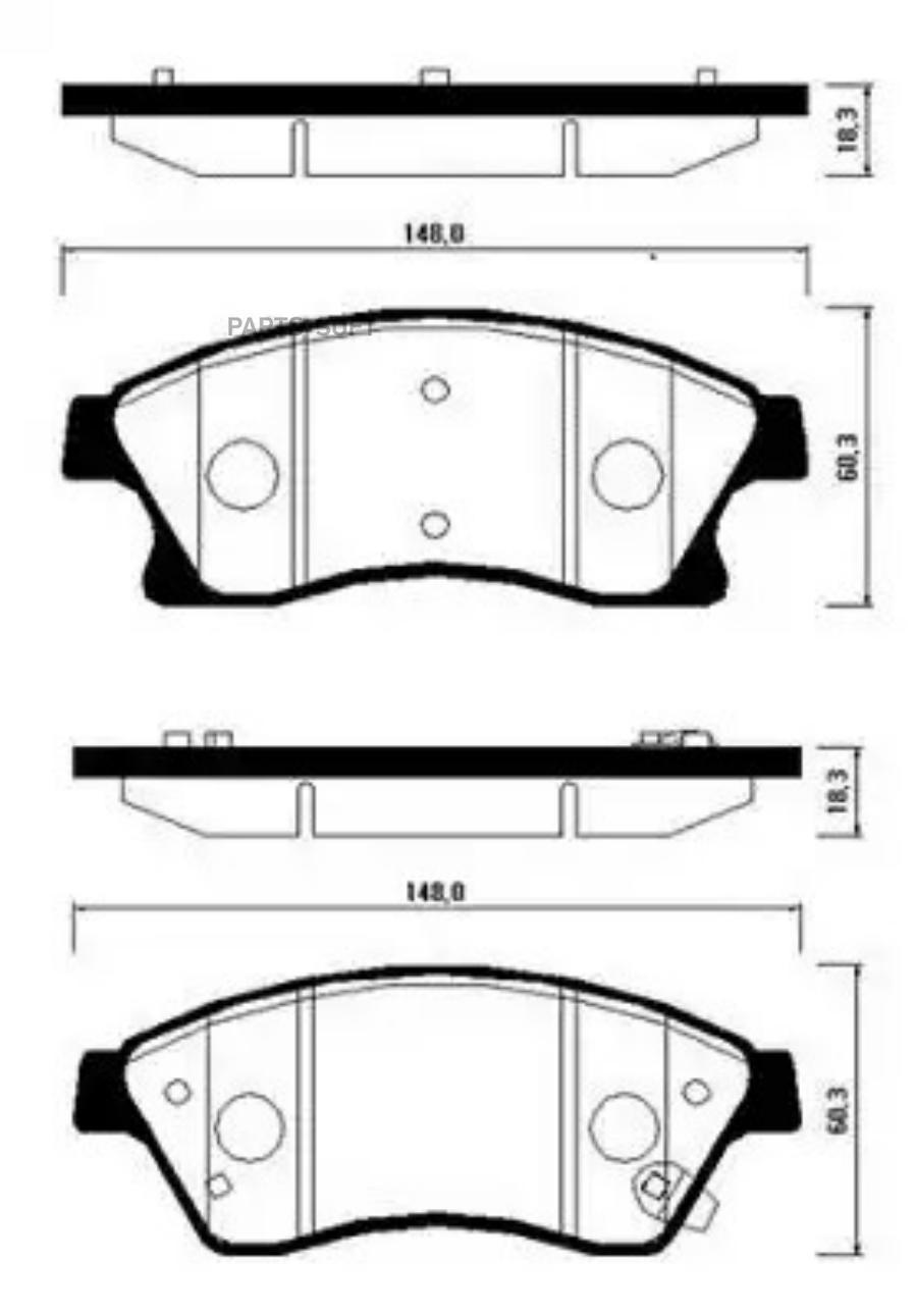 

Тормозные колодки HSB дисковые HP2021