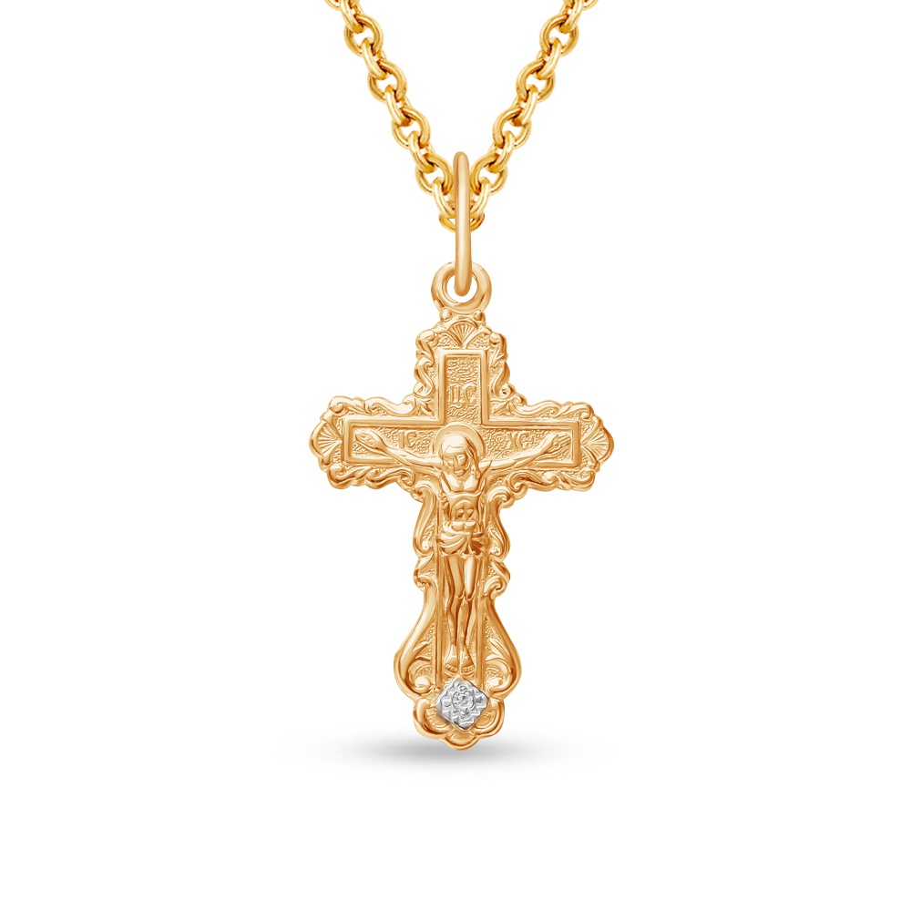 

Подвеска из красного золота 585Gold 603005819, фианит, 603005819