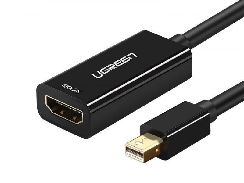 Конвертер UGREEN MD112 (40360) Mini DP to HDMI Female Converter 4K Black