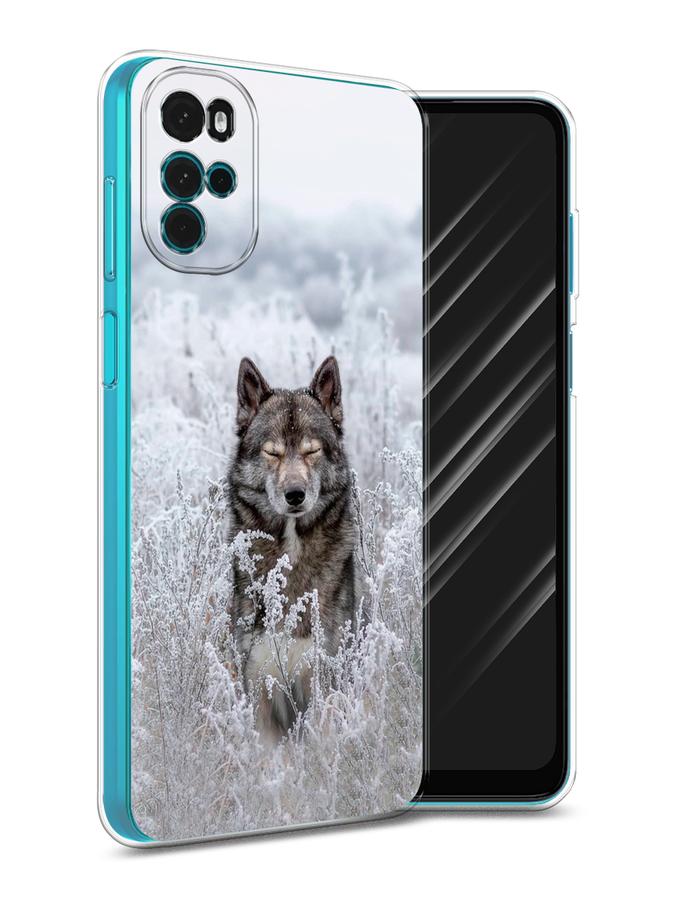 

Чехол Awog на Motorola Moto G22 "Волк в поле", Разноцветный, 243150-1