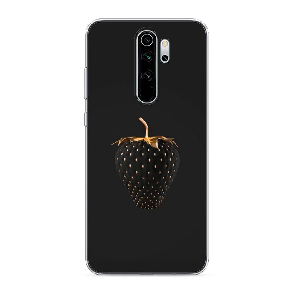 фото Чехол awog "черно-золотая клубника" для xiaomi redmi note 8 pro