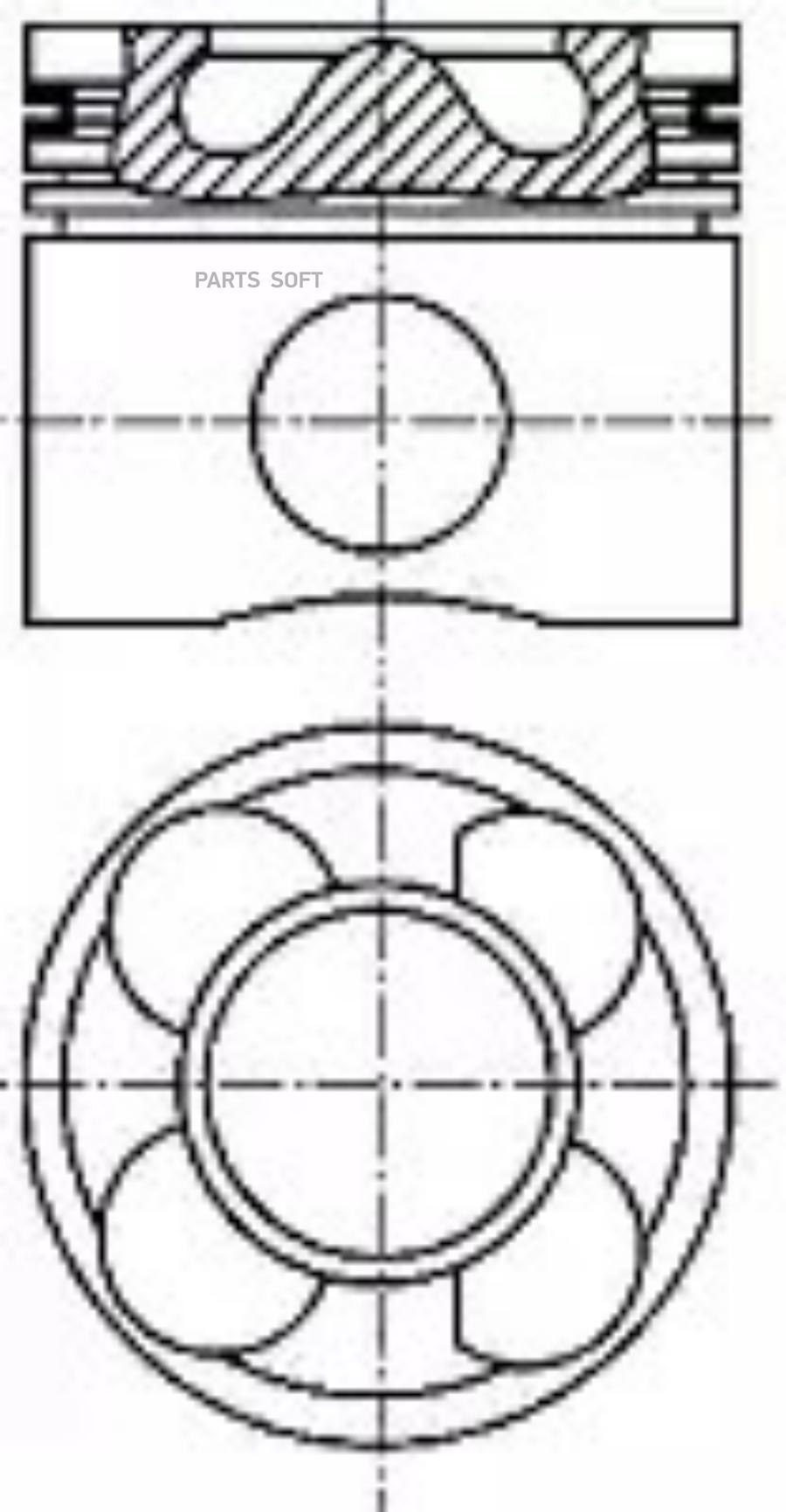 

Поршень NURAL 87-425606-00 Opel Astra 1.3CDTI 16V Z13DTH; -69.6 2x1.5x2 +0.40 05