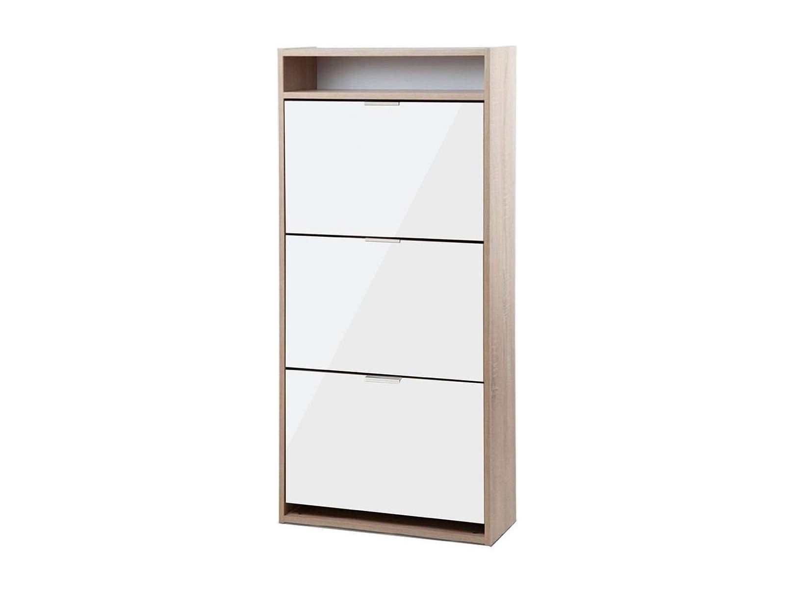 

Обувница Комфорт К-3 МДФ дуб сонома/белый глянец